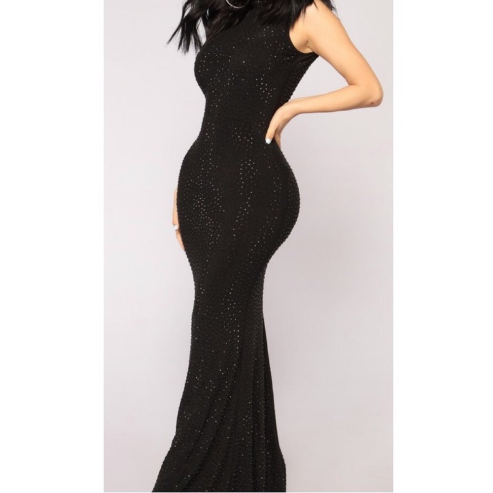 Black studded gown
